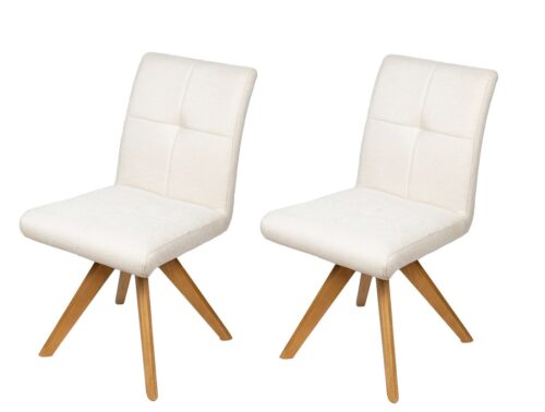 Home affaire Drehstuhl Ida Polsterstuhl, Küchenstuhl, 4-Fußstuhl (2 St), 180° drehbar, mit automatischer Rückstellung