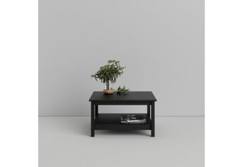 Home affaire Couchtisch Madrid, Beistelltisch, Sofatisch, Kaffeetisch, Wohnzimmertisch, Coffee Table mit zusätzlicher Ablage, Maße B/T/H 81 x 81 x 45 cm