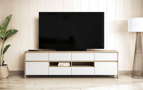 Home affaire TV-Schrank Stranda, moderner TV-Unterschrank, Kommode im Scandi-Style, Lowboard Rahmenoptik, ausreichend Stauraum, vielseitig einsetzbar, 193 cm breit