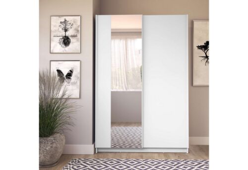 Home affaire Kleiderschrank Hildreth, Wäscheschrank, Schwebetüren, Versand nur 4,95€! mit Spiegel, Metallkleiderstangen, FSC®-zertifiziert, in 3 Breiten