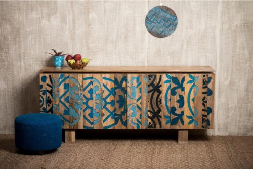 Home affaire Sideboard Layer, Kommode mit 4 dekorativen Türen, Breite 177 cm