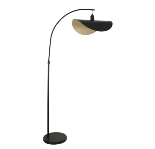 HOME DELUXE Bogenlampe RONA, ohne Leuchtmittel, Geschwungener Lampenschirm, Stehleuchte, Standleuchte, Stehlampe