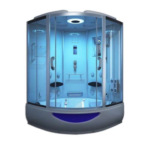 HOME DELUXE Dampfdusche EXCLUSIVE - Weiß, BxT: 150x150 cm, Einscheibensicherheitsglas, inkl. Radio, Regendusche und komplettem Zubehör, Dampfsauna, Badewanne, Whirlpool, Dusche