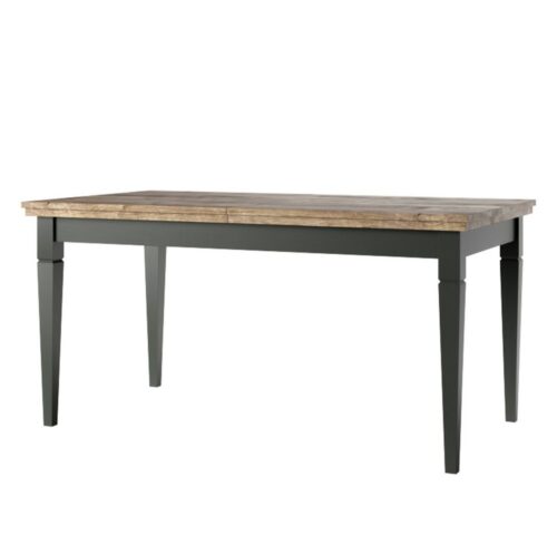 Lomadox Esstisch EPSOM-83, grün mit Lefkas Eiche Nb. 160/79/90 cm