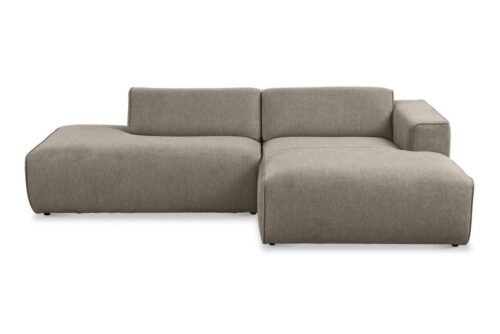 Home affaire Ecksofa Noord mit Kedernaht, Breite 227 cm, L-Form, Cord, Struktur, Webstoff, mit Wellenunterfederung, Massivholzrahmen