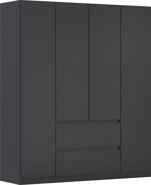 rauch Drehtürenschrank Schrank Garderobe MAINZ Breiten 91/136/181/226/271/315/360, Höhe 210cm (3 verschiedene Ausstattungen BASIC/CLASSIC/PREMIUM (inkl. SOFT-CLOSE) grifflose Front, Außentüren mit Push-to-Open Funktion MADE IN GERMANY