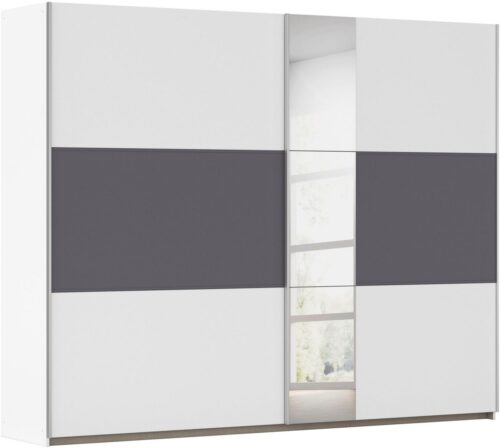 rauch Schwebetürenschrank Kleiderschrank Schrank Garderobe TOPSELLER ASTANA (3 Ausstattungen BASIC/CLASSIC/PREMIUM (inkl. SOFT-CLOSE-FUNKTION) mit 3 Spiegelelementen, Metallgriffleisten alufarbig MADE IN GERMANY