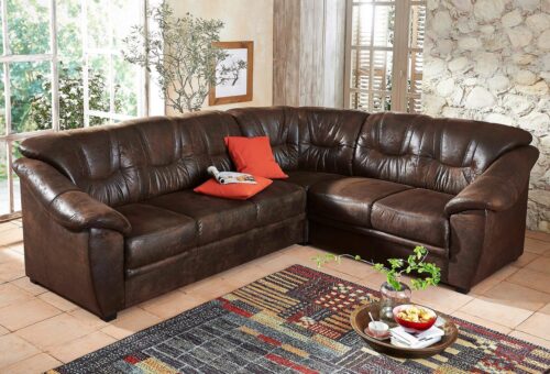Home affaire Ecksofa Savona L-Form, B: 262 cm, mit Federkern