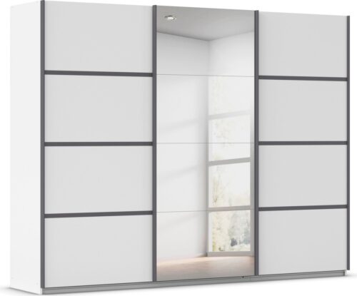 rauch Kleiderschrank Schwebetürenschrank OTTO´s Choice Garderobe Schrank TOP ANGEBOT Avola (3 verschiedene Ausstattungen BASIC/CLASSIC/PREMIUM (inkl. SOFT-CLOSE) mit eleganten Zierleisten in Chrom, Schwarz oder Weiß MADE IN GERMANY
