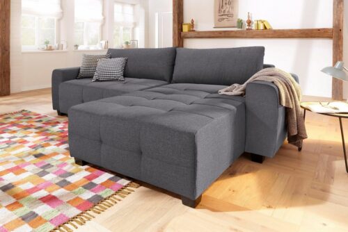 Home affaire Ecksofa Bella L-Form, B: 254 cm - OTTO. Verlässliche Qualität., 2 Zierkissen, optional Bettfunktion & Bettkasten, Federkern