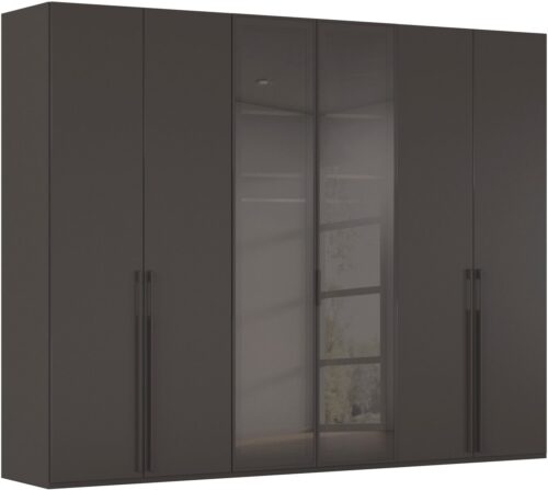 rauch Drehtürenschrank Schrank Garderobe SKAT SHINE Breiten 151/201/251/301cm, Höhe 223/235cm (3 verschiedene Ausstattungen BASIC/CLASSIC/PREMIUM (inkl. SOFT-CLOSE) edle Schrankfront mittig hochwertige Glasrahmentüren MADE IN GERMANY