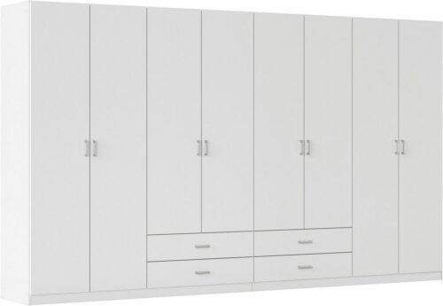 rauch Drehtürenschrank Kleiderschrank Garderobe GAMMA Breiten 91/136/181/226/271/315/360 cm (in 3 Ausstattungen BASIC/CLASSIC/PREMIUM (inkl. SOFT-CLOSE-Funktion) mit Schubladen, verschiedene Griff-Varianten TOPSELLER MADE IN GERMANY