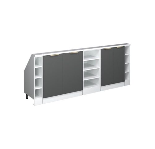 Vicco Kommode Rion, Anthrazit-Gold, 210 cm 5er Set (5 St)