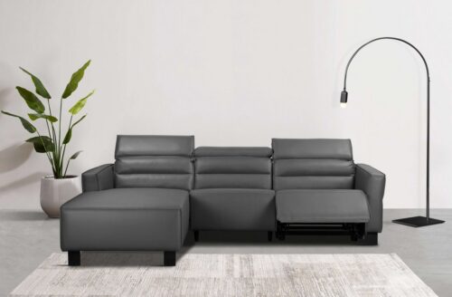 Home affaire Ecksofa Carpari, L-Form, 263 cm, manuelle o. elektrische Relaxfunktion, USB A/C und Kopfteilverstellung