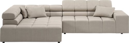 Home affaire Ecksofa Ancona incl. Kopfteilverstellung, Breite 319cm, L-Form, wahlweise motorische Sitztiefenverstellung, auch in Cord + Easy Care