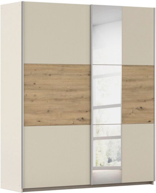 rauch Schwebetürenschrank Kleiderschrank Schrank Garderobe TOPSELLER ASTANA (3 Ausstattungen BASIC/CLASSIC/PREMIUM (inkl. SOFT-CLOSE-FUNKTION) mit 3 Spiegelelementen, Metallgriffleisten alufarbig MADE IN GERMANY