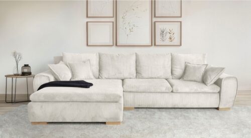 Home affaire Ecksofa Katja L-Form, B: 325 cm - OTTO. Verlässliche Qualität., Bettfunktion, Bettkasten & 4 Zierkissen