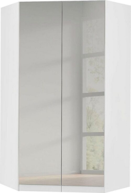 rauch Eckkleiderschrank Kleiderschrank Schrank Eckschrank Ankleide Garderobe CELLE (Schenkelmaß: 117x117 cm, Höhe 197/210 cm) optional mit Spiegel oder Hochglanzfront MADE IN GERMANY