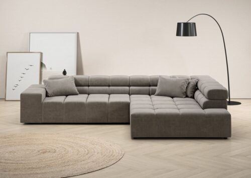 Home affaire Ecksofa Ancona incl. Kopfteilverstellung, Breite 319cm, L-Form, wahlweise motorische Sitztiefenverstellung, auch in Cord + Easy Care