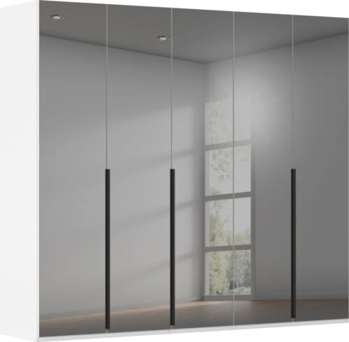 rauch Drehtürenschrank Kleiderschrank Schrank Garderobe Wäscheschrank BESTSELLER MONTCLAR (3 Ausstattungen BASIC/CLASSIC/PREMIUM (SOFT-CLOSE), Breiten 201-400 cm) Front in Glas/Hochglanz/Dekor/Grauspiegel in 5 Breiten MADE IN GERMANY