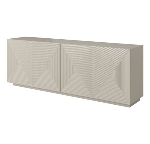 Lomadox Sideboard ADARE-141, 200 cm breit, kaschmir mit gerillter Front