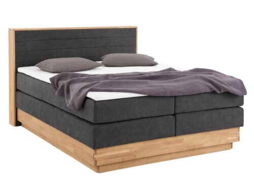 Home affaire Boxspringbett Cavan, Eiche, inkl. Bettkasten & Topper, verschiedene Härtegrade (auch H4)