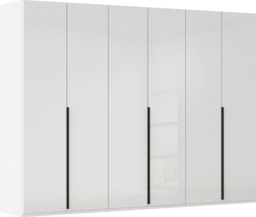 rauch Drehtürenschrank Kleiderschrank Schrank Garderobe Wäscheschrank BESTSELLER MONTCLAR (3 Ausstattungen BASIC/CLASSIC/PREMIUM (SOFT-CLOSE), Breiten 201-400 cm) Front in Glas/Hochglanz/Dekor/Grauspiegel in 5 Breiten MADE IN GERMANY