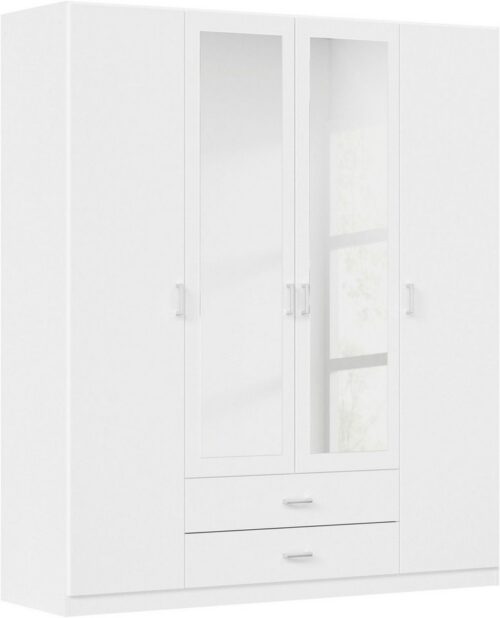 rauch Kleiderschrank Schrank Garderobe Ankleide GAMMA Breiten 91/136/181/226/271/315/360 cm (in 3 Ausstattungen BASIC/CLASSIC/PREMIUM (inkl. SOFT-CLOSE-Funktion) verschiedene Griff-Varianten, mit Spiegel TOPSELLER MADE IN GERMANY
