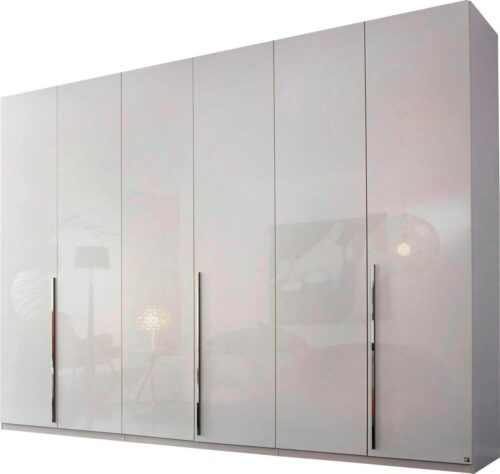 rauch Drehtürenschrank Kleiderschrank Schrank Garderobe Wäscheschrank BESTSELLER MONTCLAR (3 Ausstattungen BASIC/CLASSIC/PREMIUM (SOFT-CLOSE), Breiten 201-400 cm) Front in Glas/Hochglanz/Dekor/Grauspiegel in 5 Breiten MADE IN GERMANY