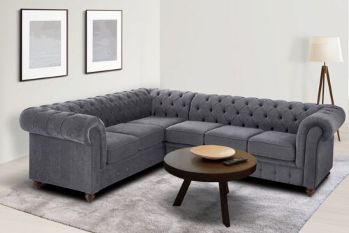 Home affaire Chesterfield-Sofa Chesterfield Ecksofa, auch in Leder L-Form, hochwertige Knopfheftung, langer Schenkel links oder rechts wählbar