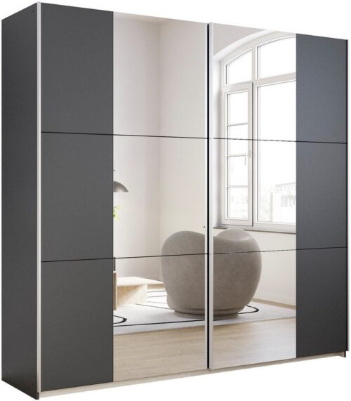rauch Schwebetürenschrank Kleiderschrank Drehtürenschrank Schrank Garderobe KRONACH TOPSELLER (in 3 Ausstattungen BASIC/CLASSIC/PREMIUM, Breiten 131/175/218/261 cm) optional ohne, mit 1 oder 2 Spiegel, viel Stauraum MADE IN GERMANY