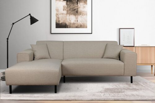 Home affaire Ecksofa ARROS L-Form mit Wellenunterfederung, Maße B/T/H: 235/163/81 cm, incl. Zierkissen, mit Recamiere rechts/links bestellbar, auch in Cord