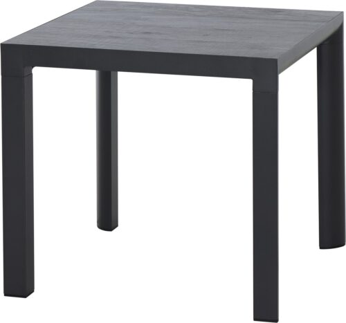 Siena Garden Gartentisch SILVA Tisch 80 x 80cm matt anthrazit/wood-grey, Aluminiumgestell matt anthrazit, Tischplatte aus Keramik in wood grey