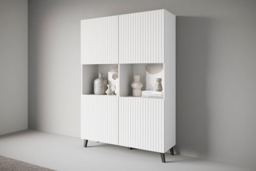 Home affaire Highboard Phuket, Front MDF, Moderne Hochkommode ohne Griffe mit 10 Fächern, Breite 120 cm