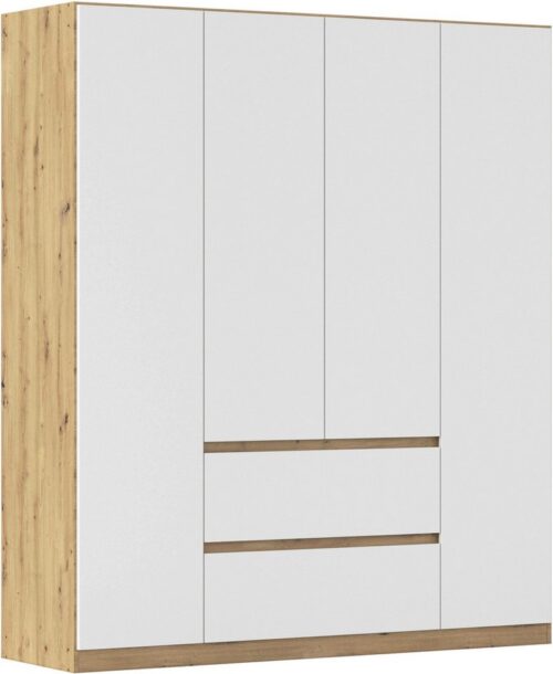 rauch Drehtürenschrank Schrank Garderobe MAINZ Breiten 91/136/181/226/271/315/360, Höhe 210cm (3 verschiedene Ausstattungen BASIC/CLASSIC/PREMIUM (inkl. SOFT-CLOSE) grifflose Front, Außentüren mit Push-to-Open Funktion MADE IN GERMANY