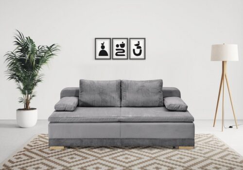 Home affaire Schlafsofa Ben, B: 200 cm, Liegefl. 158x198 cm, Bettfunktion & Bettkasten, Dauerschlafsofa mit Boxspring
