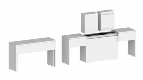 Home affaire Sitzgruppe Praktika, (Spar-Set, 2-tlg., Set beinhaltet 2 Bänke), Je Bank ausziehbar bis 290 cm