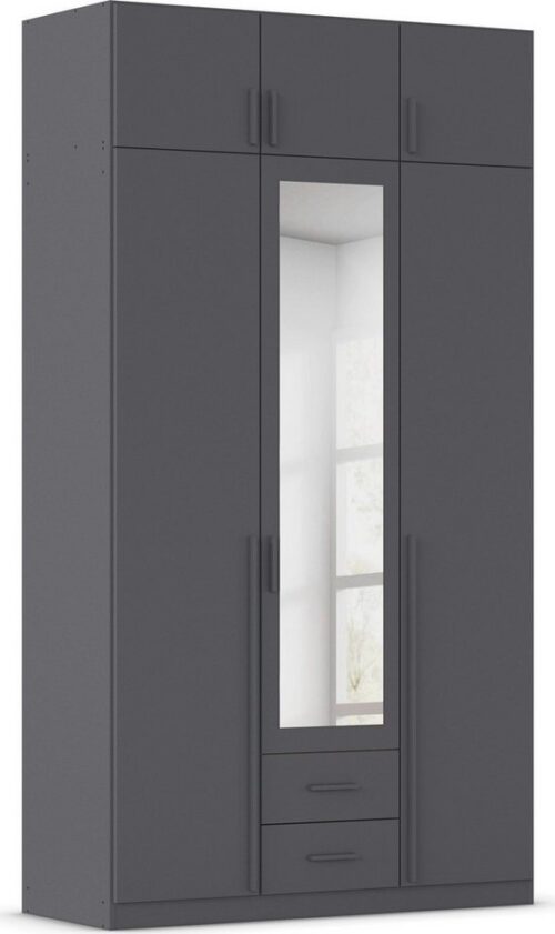 rauch Kleiderschrank Schrank Garderobe Wäscheschrank GAMMA in 4 Breiten 91-226 cm (3 verschiedene Ausstattungen BASIC/CLASSIC/PREMIUM (inkl. SOFT-CLOSE) mit Schubladen und Schrankaufsatz sowie Spiegel MADE IN GERMANY