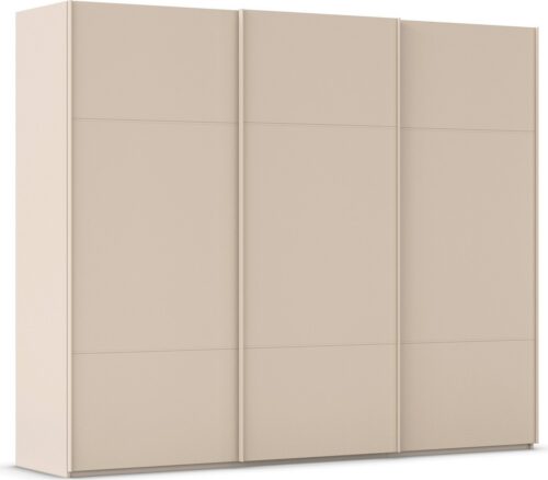 rauch Schwebetürenschrank Kleiderschrank Schrank Garderobe Schlafzimmerschrank SCALE-TRIO edle dreigeteilte Front, 2 Zierleisten in Griff-Farbe MADE IN GERMANY