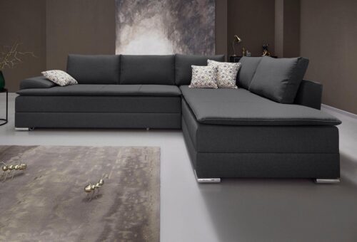 Home affaire Ecksofa Night & Day L-Form, B: 324 cm, Dauer-Schlaffunktion und Armlehne, Bettfunktion & Bettkasten, Boxspringbett 180x200 cm