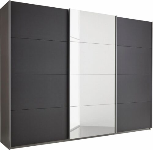 rauch Schwebetürenschrank Kleiderschrank Schrank Garderobe Schlafzimmerschrank DOBENE (erhältlich in Breite: 271 und 360 cm, Höhe: 210 cm) mit großen Spiegelelementen, inkl. Schubladeneinsatz MADE IN GERMANY