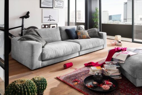 Home affaire Big-Sofa Enisa, bequeme, legere Polsterung B/T/H: 290/127/85 cm, Mega Sofa, Zeitloses und stylisches Loungemöbel, in Fein- und Breitcord
