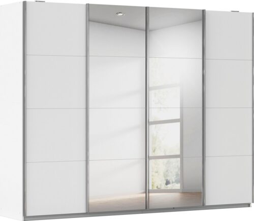 rauch Schwebetürenschrank Kleiderschrank Schrank Garderobe Wäscheschrank Ankleide SYNCRONO (Mitteltüren öffnen parallel, Breiten 271/316/361 cm Höhen 211/230 cm) Mitteltüren mit praktischer Synchron-Öffnung MADE IN GERMANY
