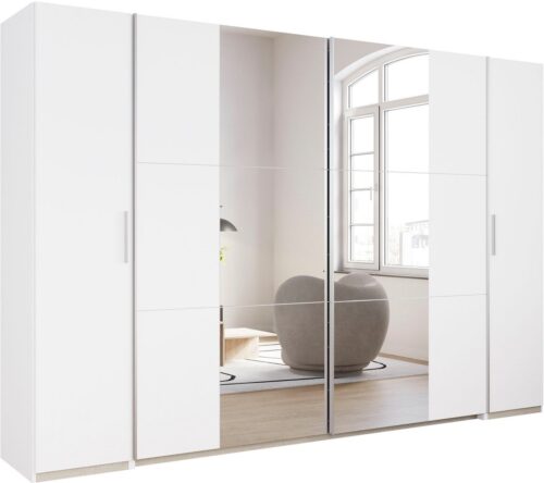 rauch Schwebetürenschrank Kleiderschrank Drehtürenschrank Schrank Garderobe KRONACH TOPSELLER (in 3 Ausstattungen BASIC/CLASSIC/PREMIUM, Breiten 225/268/311/354 cm) Kombischrank optional mit 1 oder 2 Spiegel viele Böden MADE IN GERMANY