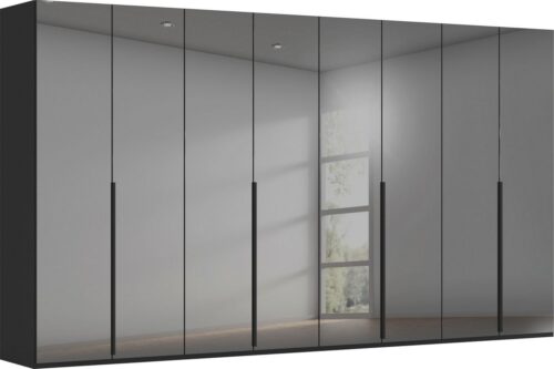 rauch Drehtürenschrank Kleiderschrank Schrank Garderobe Wäscheschrank BESTSELLER MONTCLAR (3 Ausstattungen BASIC/CLASSIC/PREMIUM (SOFT-CLOSE), Breiten 201-400 cm) Front in Glas/Hochglanz/Dekor/Grauspiegel in 5 Breiten MADE IN GERMANY