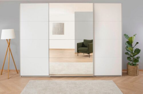 rauch Schwebetürenschrank Kleiderschrank Schrank Garderobe KOLUNA mit Spiegel (3 Ausstattungen BASIC/CLASSIC/PREMIUM (inkl. SOFT-CLOSE-FUNKTION) Breiten 203/271/315/360 cm Höhen 210/229 cm MADE IN GERMANY