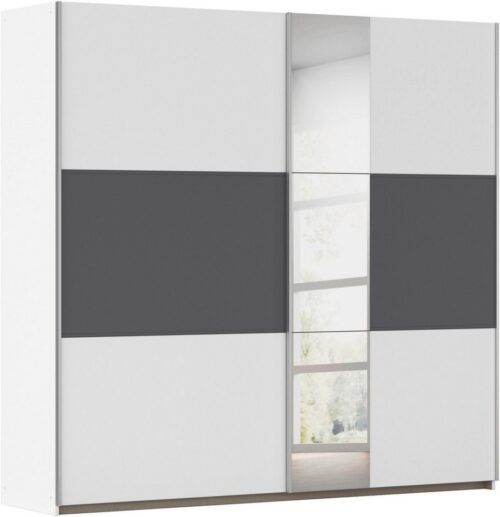 rauch Schwebetürenschrank Kleiderschrank Schrank Garderobe TOPSELLER ASTANA (3 Ausstattungen BASIC/CLASSIC/PREMIUM (inkl. SOFT-CLOSE-FUNKTION) mit 3 Spiegelelementen, Metallgriffleisten alufarbig MADE IN GERMANY