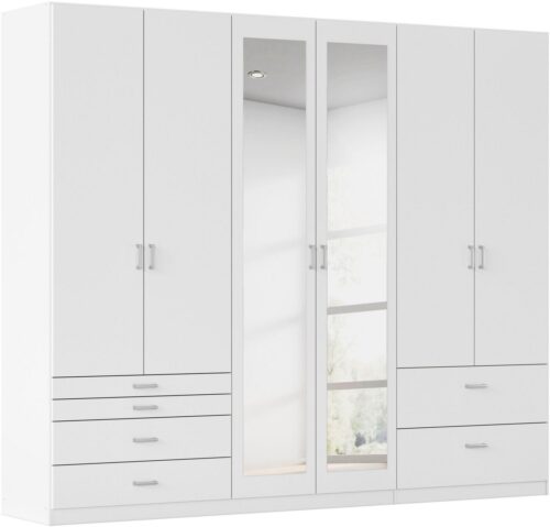 rauch Kleiderschrank Kleiderschrank Schrank Garderobe Wäscheschrank WILDBERG (Breiten 226/271 cm, Höhen 210/229 cm) mit 6 Schubladen, obere Schublade mit Holz-Einteilung MADE IN GERMANY