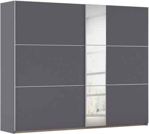 rauch Schwebetürenschrank Kleiderschrank Schrank Garderobe TOPSELLER ASTANA (3 Ausstattungen BASIC/CLASSIC/PREMIUM (inkl. SOFT-CLOSE-FUNKTION) mit 3 Spiegelelementen, Metallgriffleisten alufarbig MADE IN GERMANY