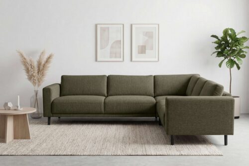 Home affaire Ecksofa Sveeva, L-Form, B.288 cm, schwarze Metallfüße, langlebiger Webstoff, mit Wellenunterfederung, viele Farben